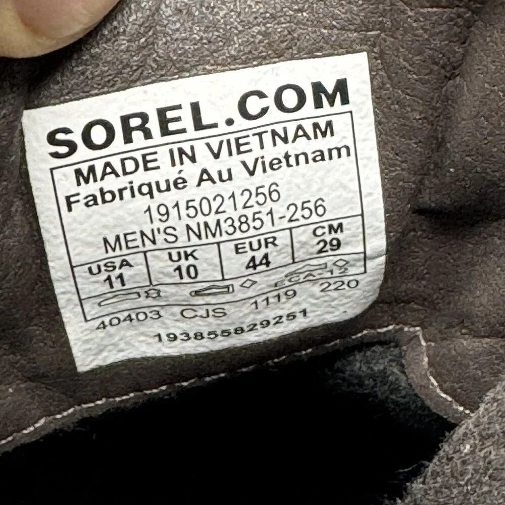 SOREL Madson II Moc Toe Waterproof Boots Mens Size 11 Tobacco Brown NM3851-256